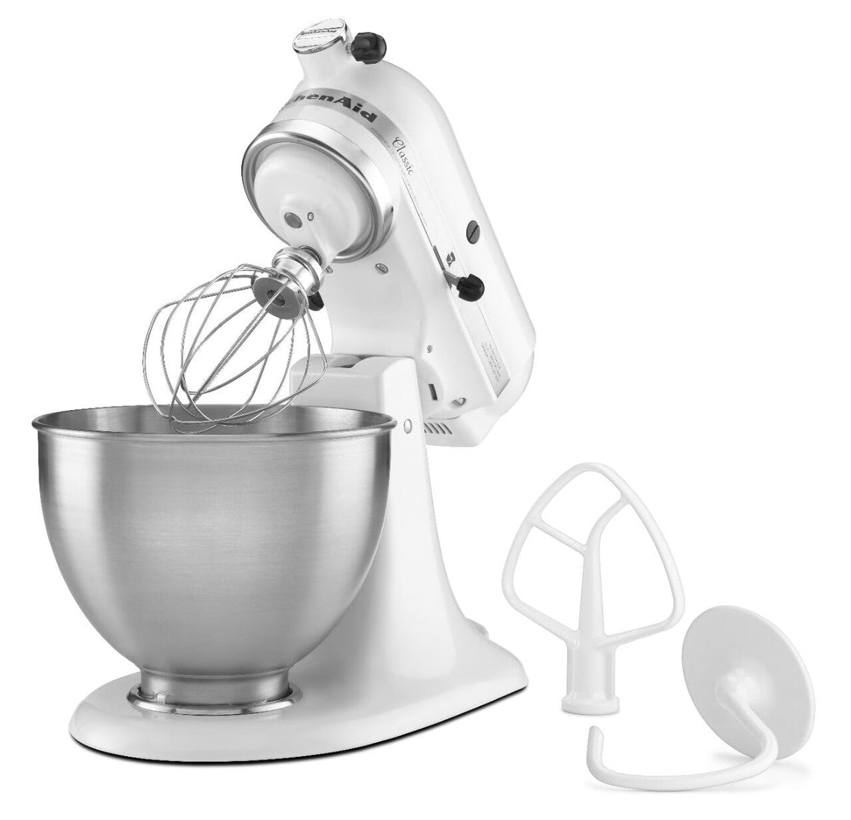 KitchenAid K45SS - Batidora amasadora, 300 W, color blanco
