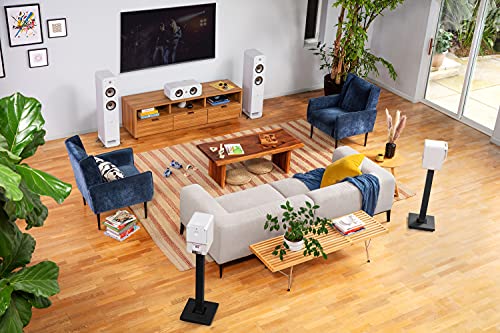 Polk Audio Signature Elite ES55 - Altavoz de Torre con Certificado de de Alta resolución y Dolby Atmos y DTS: Compatible con X, Tweeter de 1 Pulgada y (2) Woofers de 6,5 Pulgadas, Color Blanco