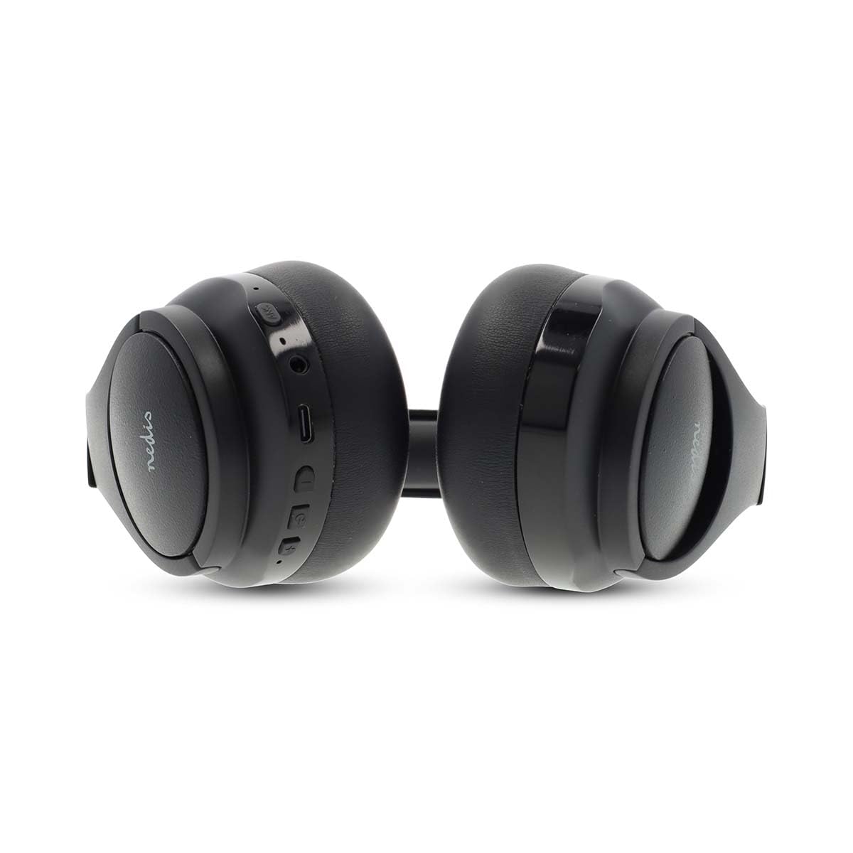 NEDIS Auriculares inalámbricos de Diadema – Tiempo máximo de reproducción de la batería: 28 Horas – Micro Integrado – Pulse Ctrl – Hybrid (ENC + ANC) – Control de Voz – Regulador de Volumen – Negro