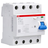ABB F204 B-25/0.3 FI - Disyuntor RCD de 4 pines, 25 A, 300 mA, 10 kA, 4TE, para sistemas fotovoltaicos e inversores de frecuencia 2CSF204568R3250