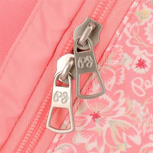Pepe Jeans Nahid Mochila Compact 2 Ruedas Rosa 32x43x21 cms Poliéster by Joumma Bags