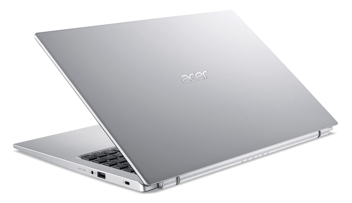 Portátil Acer Aspire 3 (A315-58-30H2), Pantalla 15.6FHD, IntelCore i3-1115G4, RAM de 8 GB, SSD de 256 GB, Gráficos Intel UHD, ventanas 11, Teclado QWERTY, plata