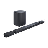 JBL Bar 1000 MK2, Barra de Sonido Bluetooth 7.1.4 para TV con Altavoces Desmontables, subwoofer de 10", Sonido Envolvente Dolby Atmos y DTS:X, HDMI eARC, Wi-Fi, PureVoice 2.0 y MultiBeam 3.0, Negro
