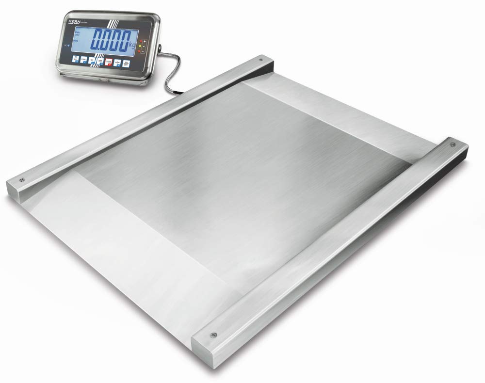Acero inoxidable de durchfahr Báscula (IP68) [Núcleo NFN 1.5T de 4 m] con acero inoxidable dispositivo de análisis (IP65), con escaneado aprobación [M], rango de pesaje [Max]: 1500 kg, Legibilidad [D]: 500 g