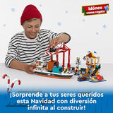 LEGO City Puerto Marítimo con Buque de Mercancías, Barco de Juguete de Construcción, Regalo para Niños y Niñas de 8 Años o Más, Grúa de Contenedores, Minifiguras, Caña de Pescar y Walkie Talkie 60422