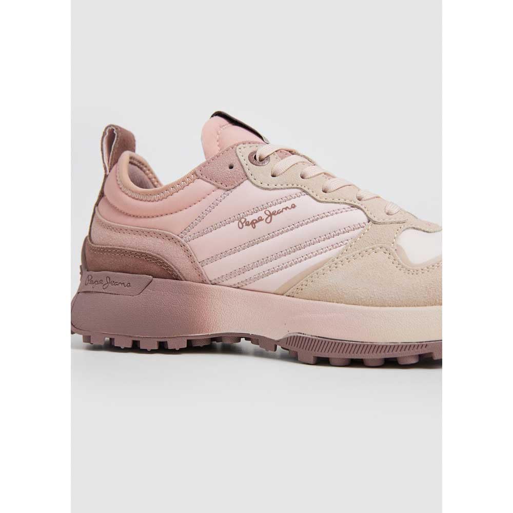 Pepe Jeans Zapatillas de Piel Lucky Flag Rosa
