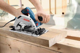 Bosch Professional GKS 55+ GCE - Sierra circular (1350 W, Ø disco 165 mm, vel. regulable, compatible carril guía, en caja)