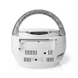 Nedis Boombox 9 W Bluetooth® Reproductor de CD/Radio F, Blanco