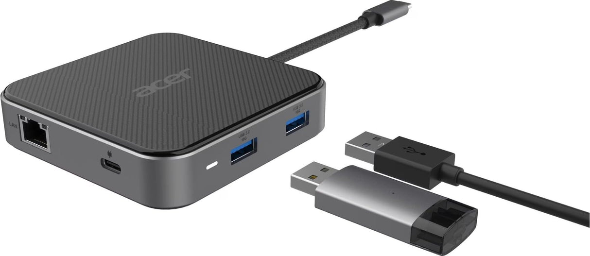 Acer 7 en 1 USB4 8 K Multi Display Hub 1 x HDMI/1xDP/2 x USB 3.2/USB-C/RJ45/Audi