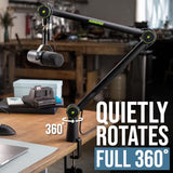 Shure by Gator - SH-BROADCAST1 - Soporte de lujo de escritorio para micrófono Shure para podcasting