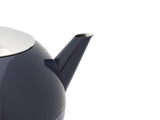 Bredemeijer Tetera de doble pared azul abombada de acero inoxidable de 1,2 litros – tetera aislante para té – disfrute más caliente durante más tiempo
