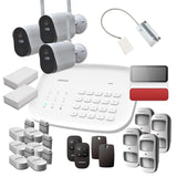 Daewoo Security DASA662AM - Pack de Alarma SA662 para Animales, WiFi, cámaras autónomas Interiores y Exteriores W502, Sirena Solar y contactor de Puerta de Garaje