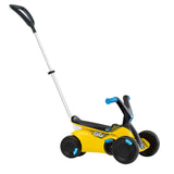 BERG Toys GO2 - Go Kart 2 en 1 2 en 1 para bebés y niños pequeños, para Interiores y Exteriores, 4 Ruedas, Juguete para niños de 10 a 30 Meses, Amarillo