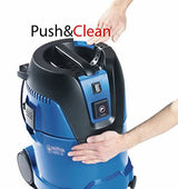 Nilfisk 107406606 - Aspirador en húmedo y seco, 3600 l/min, 25 l, 1250 W, 230 V, color negro y azul
