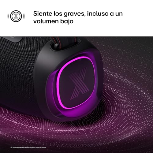 LG XBOOM GO XG8T, Altavoz portátil, Bluetooth 5.3, Bajos Potentes, Resistencia Militar a golpes, Agua y Polvo IP67, Color Negro