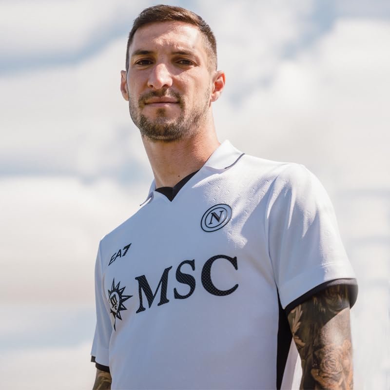 SSC Napoli Maglia Gara Away Ea7 Camiseta, M Hombre