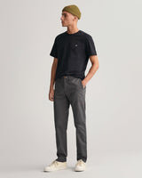 GANT Slim Twill Chinos Pantalón, Antracita, 44W x 36L para Hombre