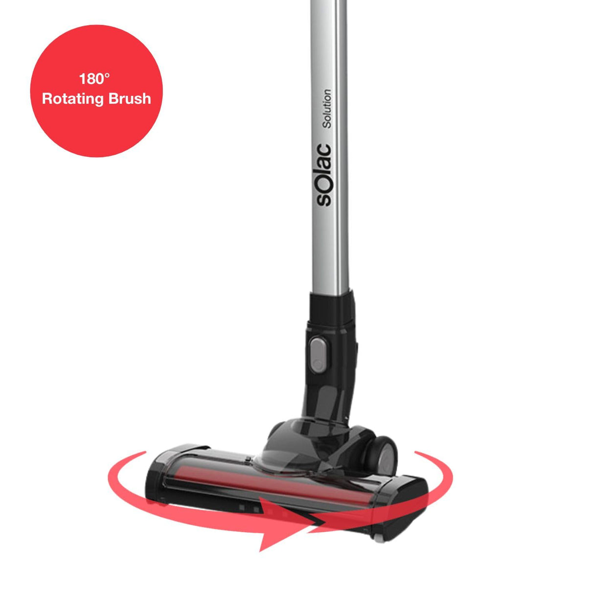 Solac Solution AE2545 - Aspirador versátil, escoba, mano y lanza rincones, baterías de litio 29.6V, depósito 650 ml, zapata con 2 cepillos intercambiables, filtro HEPA, autonomía de 45 min