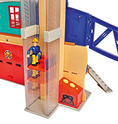 Simba Sam Mega 109251059 - Camión de Bomberos XXL con Figura de Sam, con luz, Sonido y Radio, para niños a Partir de 3 años, Exclusivo en Amazon