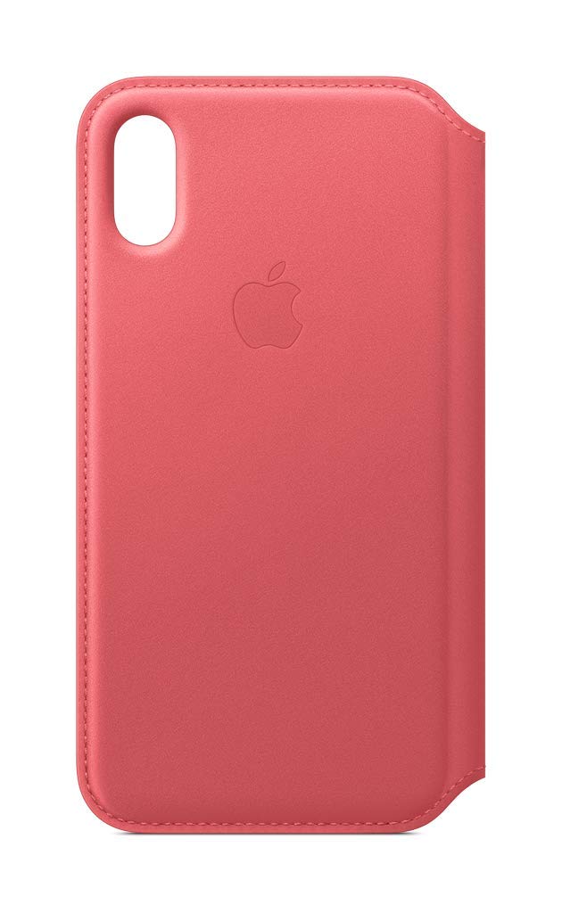 Apple Funda Leather Folio (para el iPhone XS) - Rosa peonía