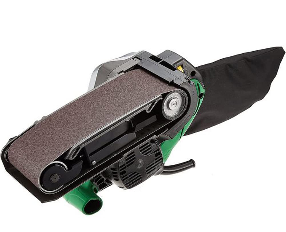 HiKOKI Lijadora de Banda - 1020 W, Cinta lijadora 100 x 610 mm - Velocidad variable, bolsa de polvo, mango suave - Compacta y potente para lijado preciso