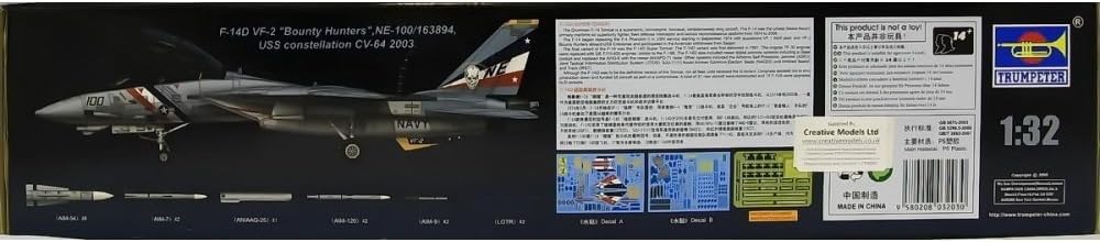 Trumpeter 3203 F-14D Super Tomcat - Caza a escala [importado de Alemania]