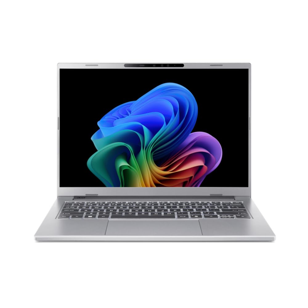acer Aspire 14 AI Copilot+ PC A14-61M, Ordenador Portátil 14" WUXGA OLED (AMD Ryzen AI 5 330, 16 GB RAM, 512 GB SSD, AMD Radeon Graphics, Windows 11 Home), Color Plata, Teclado QWERTY Español