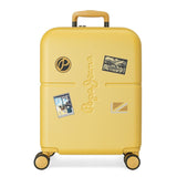 Pepe Jeans Chest Maleta de cabina Amarillo 40x55x20 cms Rígida ABS Cierre TSA integrado 37L 3,22 kgs 4 Ruedas dobles Equipaje de Mano