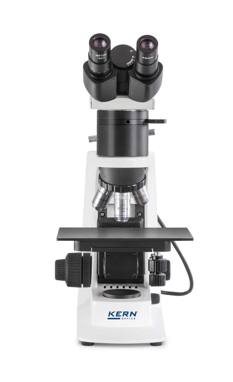Microscopio metalurgico [Kern OKM-173] El metalurgico para los usuarios experimentados, Sistema óptico: Infinity, Tubo: Trinocular, iluminación: 6 V/30 W halógena (luz).