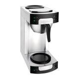 Buffalo CW305 - Cafetera con filtro, acero inoxidable/negro, capacidad de 1,7 L, 435 mm de altura, 205 mm de ancho, 205 mm de longitud