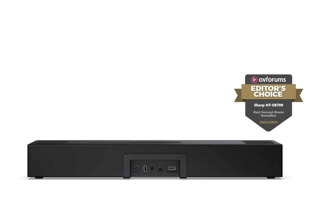 Sharp HT-SB700 Barra de Sonido Compacta 2.0.2, Dolby Atmos, Bluetooth con HDMI eARC/CEC, Potencia Total de 140 W, 52 cm, Color Negro