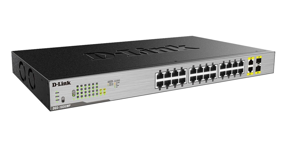 D-Link DGS-1026MP - Switch 24XGB PoE+ 2XSFP