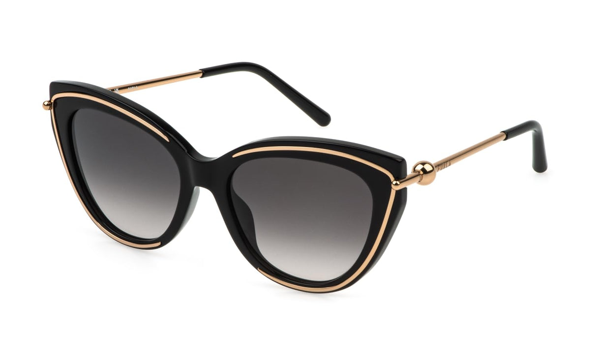 Furla, SUNGLASSES, SFU889-55-0700, SHINY BLACK, Female