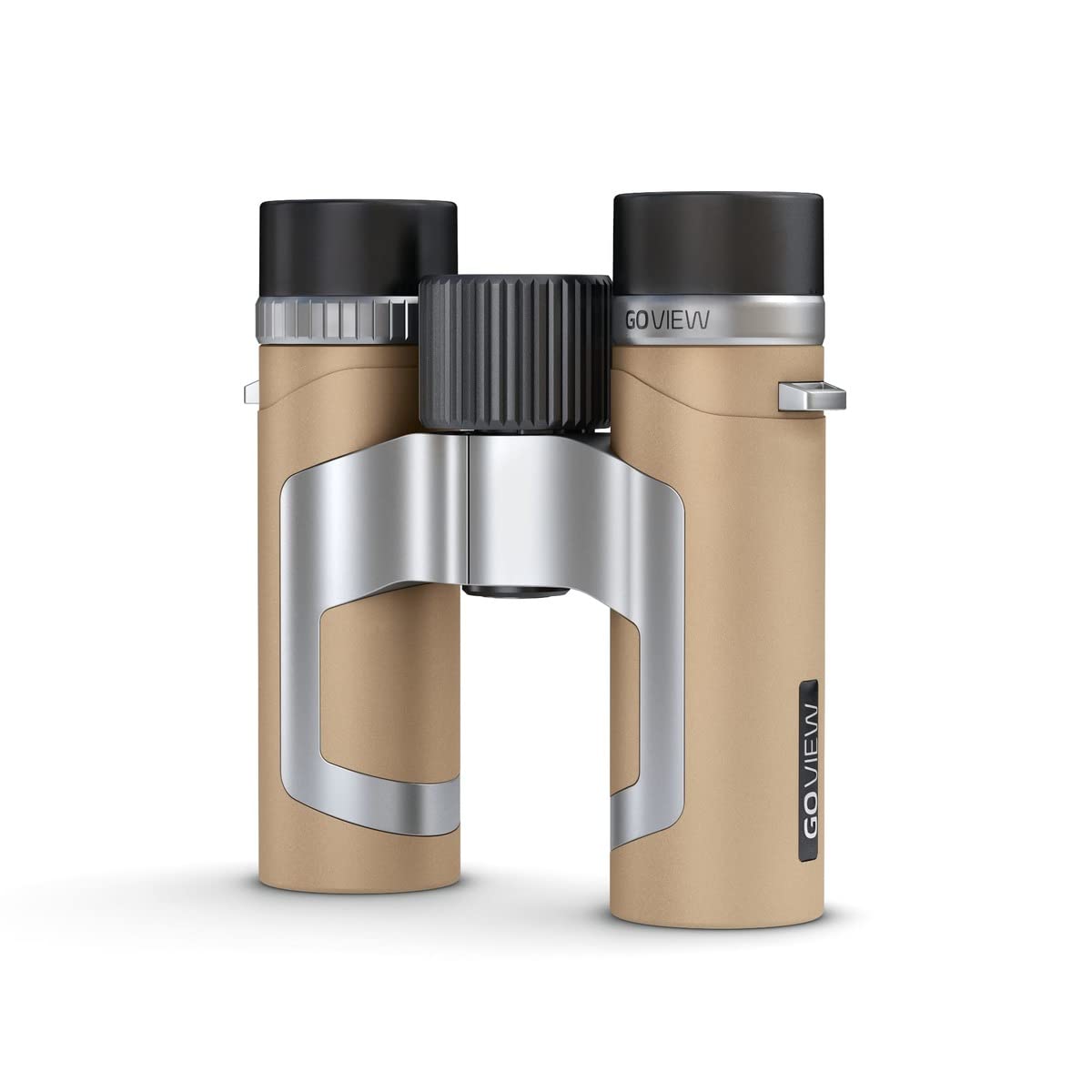 GoView ZOOMR 8x26 prismáticos pequeños y Ligeros (Aumento de 8X, Carcasa de magnesio, Incluye Adaptador para Smartphone y Accesorios) Light Marrón