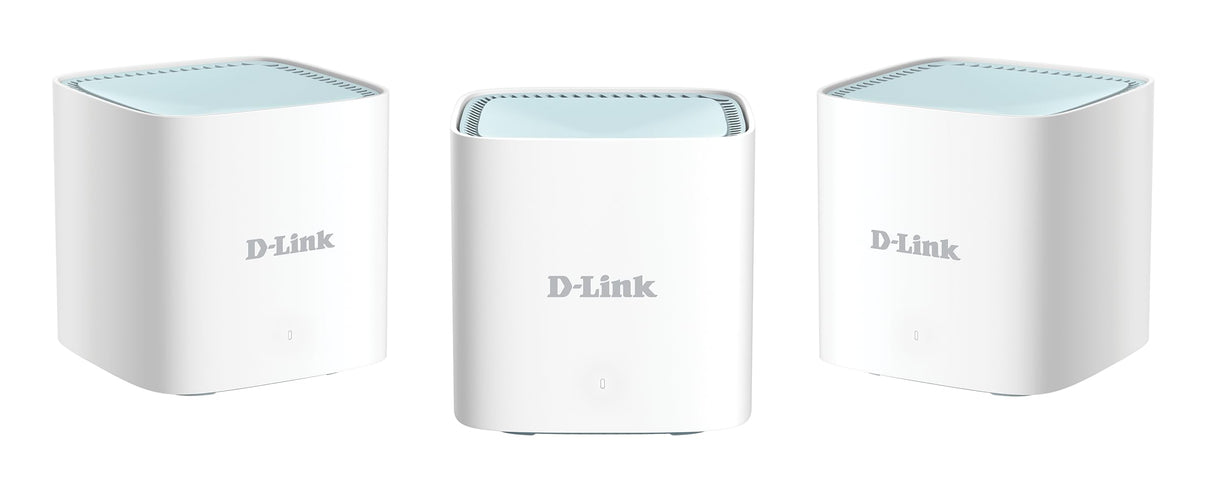D-Link M15-3 Eagle Pro AI AX1500, Pack 3 Extensores WiFi 6, 1500 Mbps, Mesh Inteligente, Optimizador tráfico, Roaming, Puertos Gigabit, Modos Router o Extensores, WPA3, Control Voz Alexa/Google