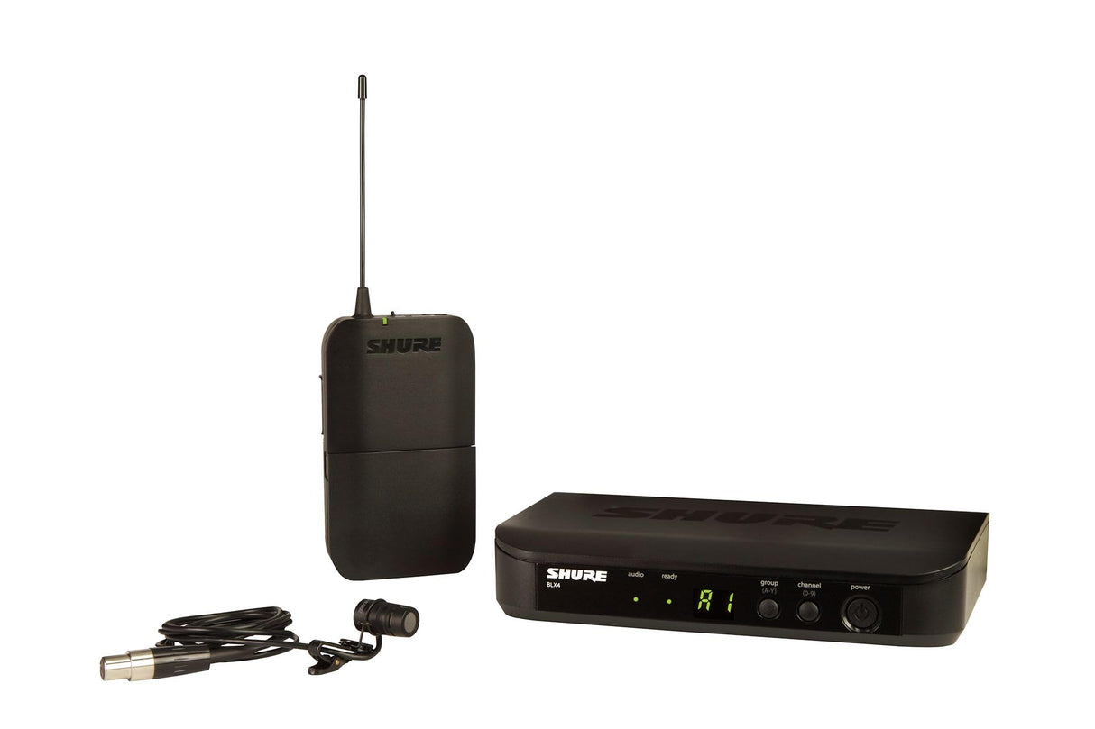 Shure Micrófono inalámbrico BLX14/W85 UHF - Adecuado para oradores y Artistas - Batería Dura 14 Horas, Alcance de 100m - Incluye micrófono de Solapa WL185 y Receptor de Canal único - Banda T11