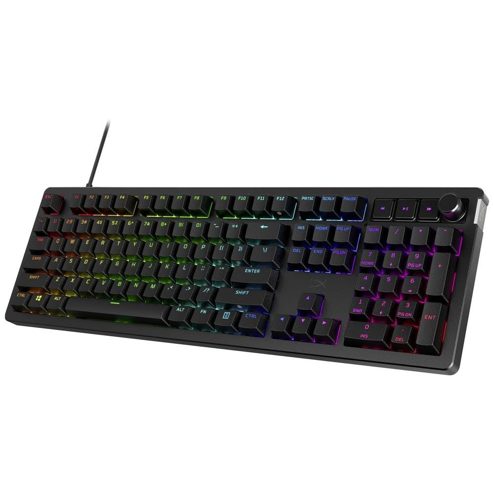 HyperX Alloy Rise – Teclado mecánico para Gaming, PC, Sensor de luz Ambiental, Montaje a Gas, conmutadores lineales