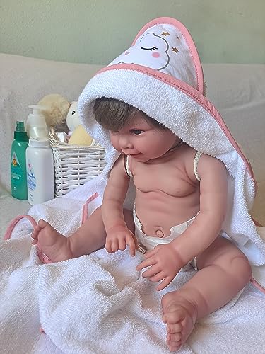 MIS MUÑECAS REBORNS - Bebé Reborn Silicona Candela.Mucha Movilidad,con Torso DE Silicona SEXADO NIÑA,Mide 52cm y Pesa 2,3 kg.Vestida y con complementos.