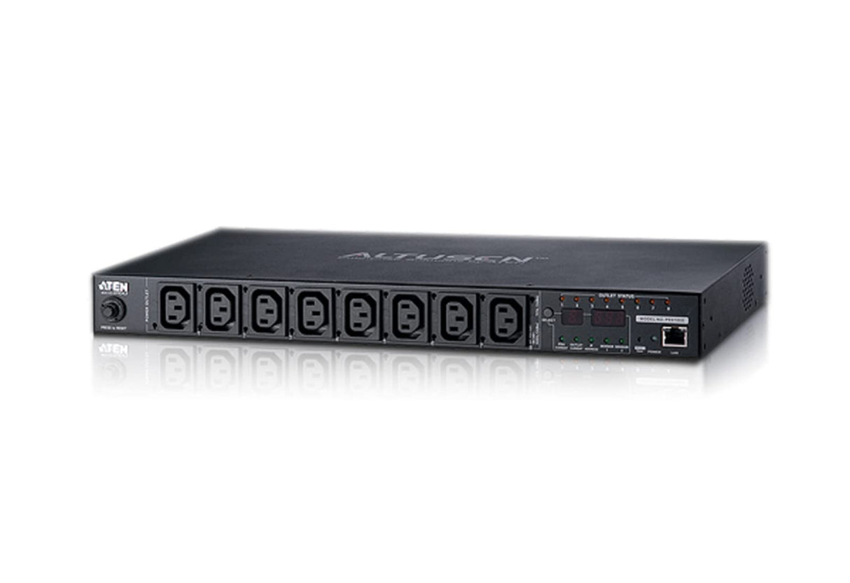 ATEN PE8108G Unidad de distribución de energía (PDU) 1U Negro 8 Salidas AC - Unidad de distribución de energía (PDUs) (Monitorizado, 1U, Horizontal, Metal, Negro, 8 Salidas AC)