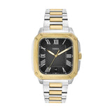 Fossil Reloj Crosby para Hombre, Movimiento de Cuarzo de Tres Agujas con Fecha y Correa de Acero Inoxidable, Plata y Tono Dorado