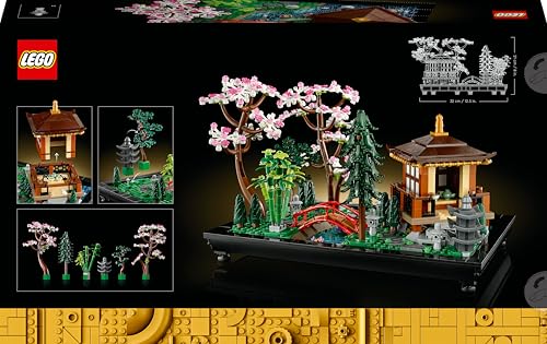 LEGO 10315 Icons Jardín Meditativo, Jardín Zen Botánico para Adultos con Flores de Loto, Decoración de Escritorio Personalizable, Inspirado en Tradiciones Japonesas, Regalo de Jardinería Mindfulness