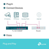 TP-Link TL-SG1008MP - Conmutador de Escritorio y Montaje en Rack (8 Puertos, PoE+)