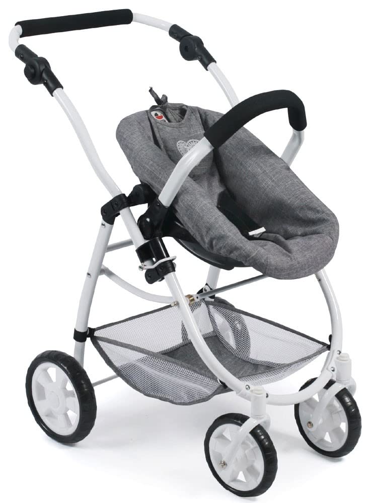 Bayer Chic 2000-Cochecito para muñecas Emotion 3 en 1 All In, Color Vaqueros Gris (637-76)
