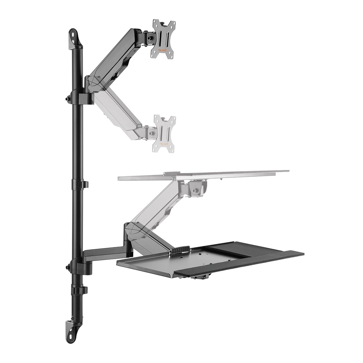 My Wall HL64L - Soporte de Pared para Monitor (17-32), Color Negro, Altura Ajustable, inclinable, Giratorio