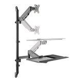 My Wall HL64L - Soporte de Pared para Monitor (17-32), Color Negro, Altura Ajustable, inclinable, Giratorio