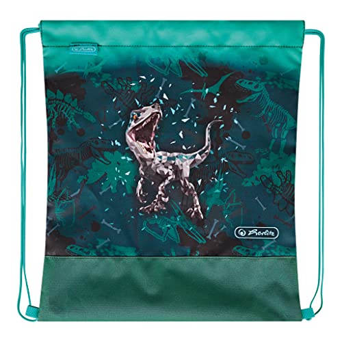 herlitz Equipaje unisex ultraligero Plus para niños (paquete de 1), Green Rex, Kindergepäck, Mochila escolar