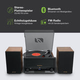 Muse MT-120 MB Microsistema estéreo con Altavoces, Madera/Negro