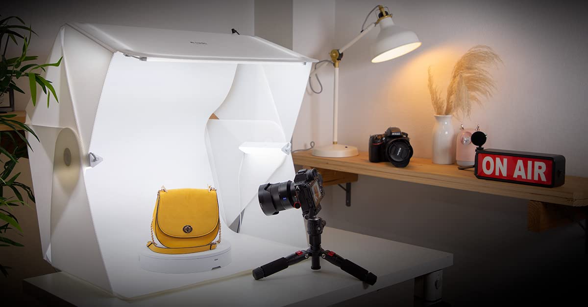 Foldio3 (Caja de luz de Estudio de Toma de fotografías Plegable portátil Todo en uno de 25 "con Kit de iluminación LED) de ORANGEMONKIE…