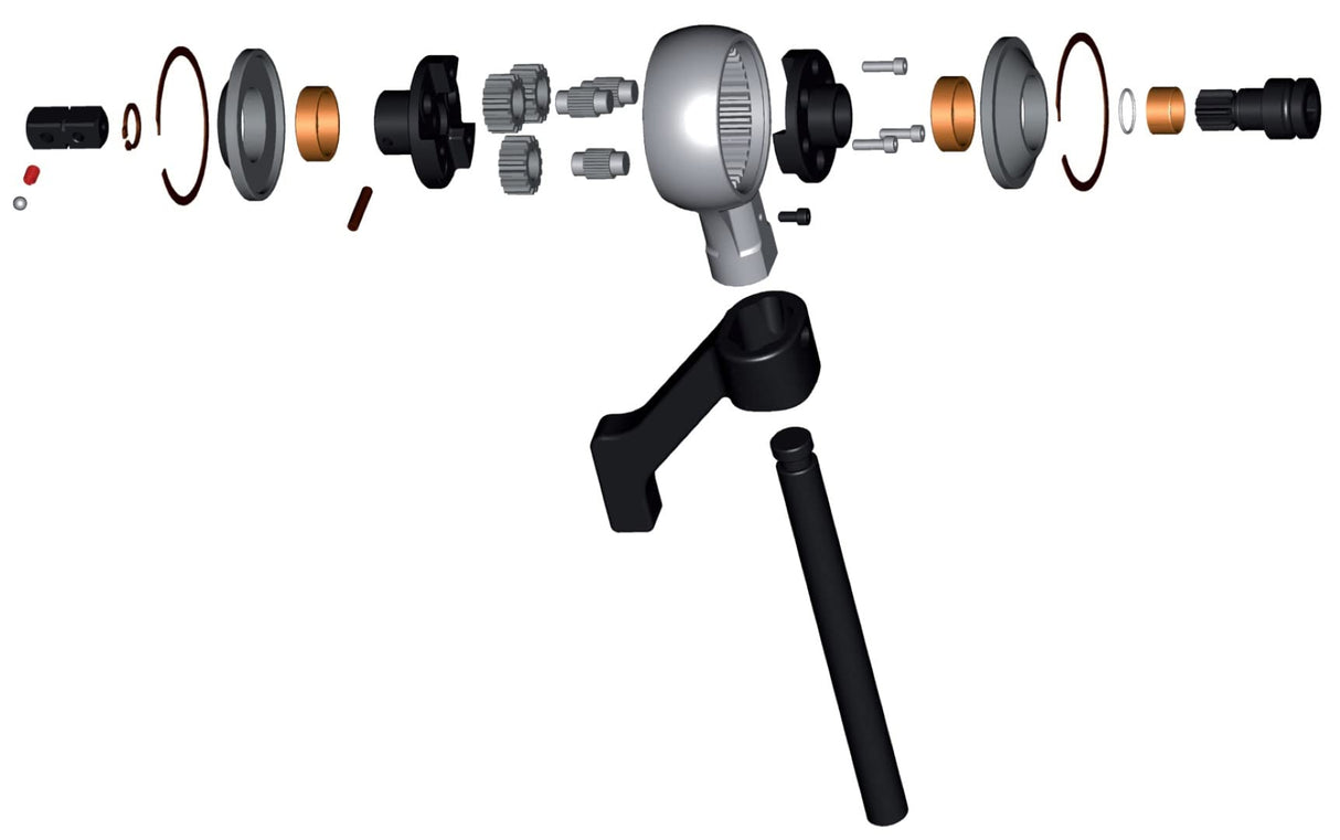 KS Tools 516.3705 - Multiplicador de par de apriete (1:5, 2700Nm, 3/4")