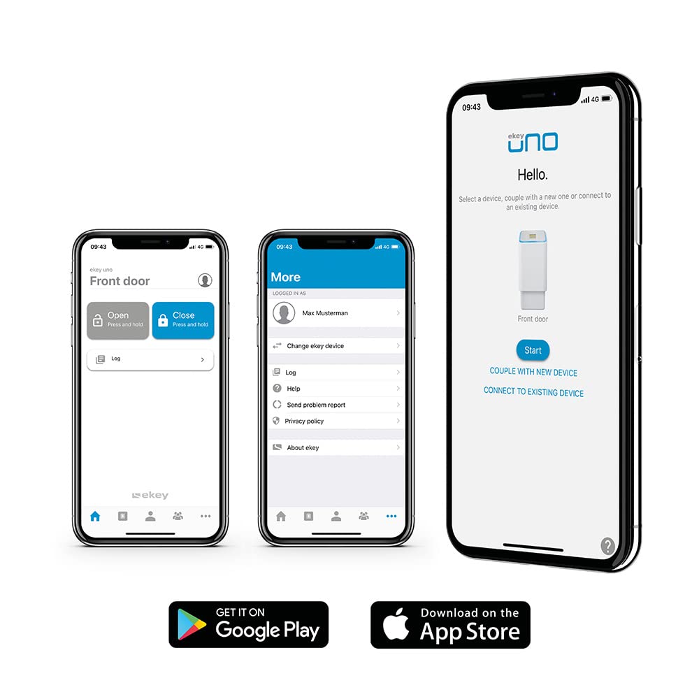 EKEY UNO 200204 Escáner de Huellas Dactilares Recargable Blanco, inalámbrico Incluido Nuki Smart Lock 3.0